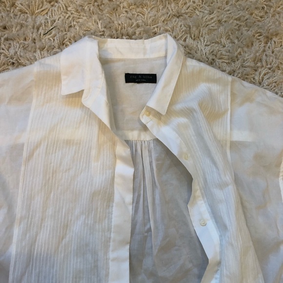 Rag and bone button down white blouse - Picture 4 of 5